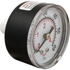 Pressure Gauge, Pentair StaRite, 1/4"mpt, 0-60psi,Back Mount 17-102-1100