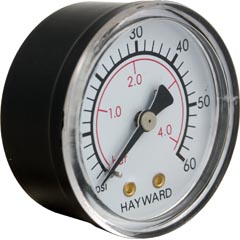 Pressure Gauge, Hayward, 1/4"mpt, 0-60psi, Back Mount 17-150-1302