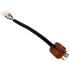 Adpt Cord,H-Q,P1/2-spd,Molded/AMP,Univ,6",115v/230v,15A,Red 60-355-1156